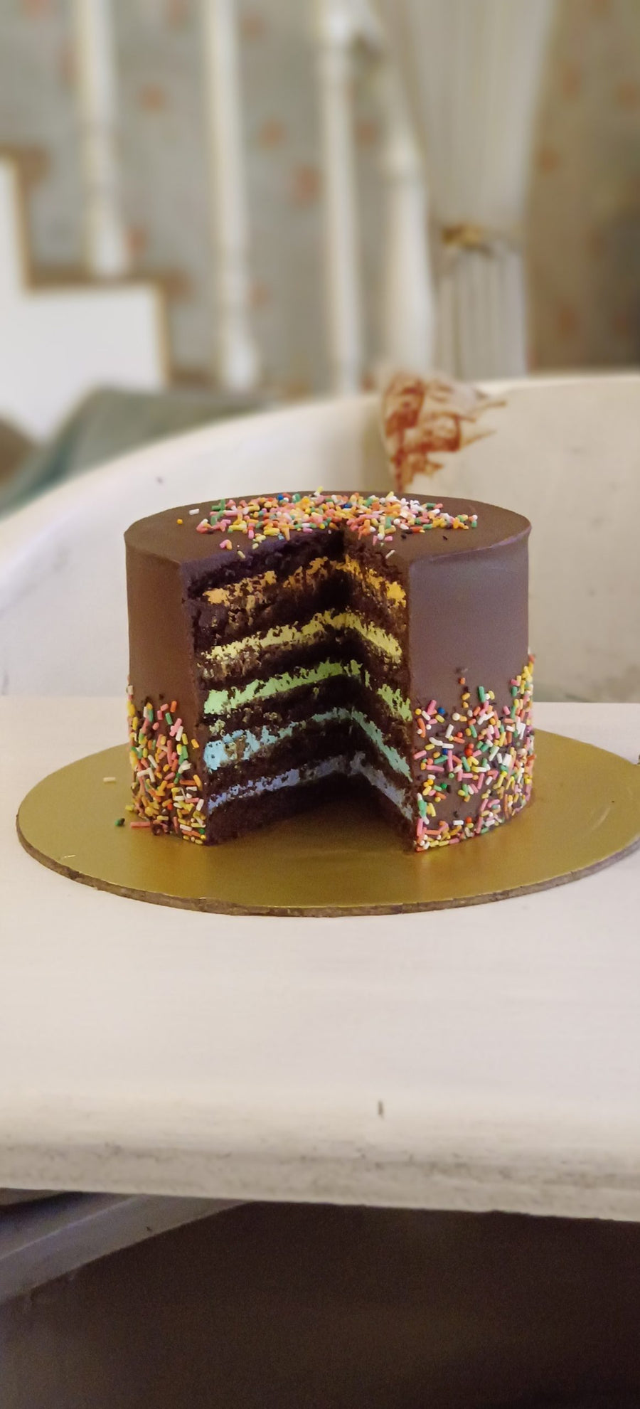 CHOCOLATE RAINBOW CAKE