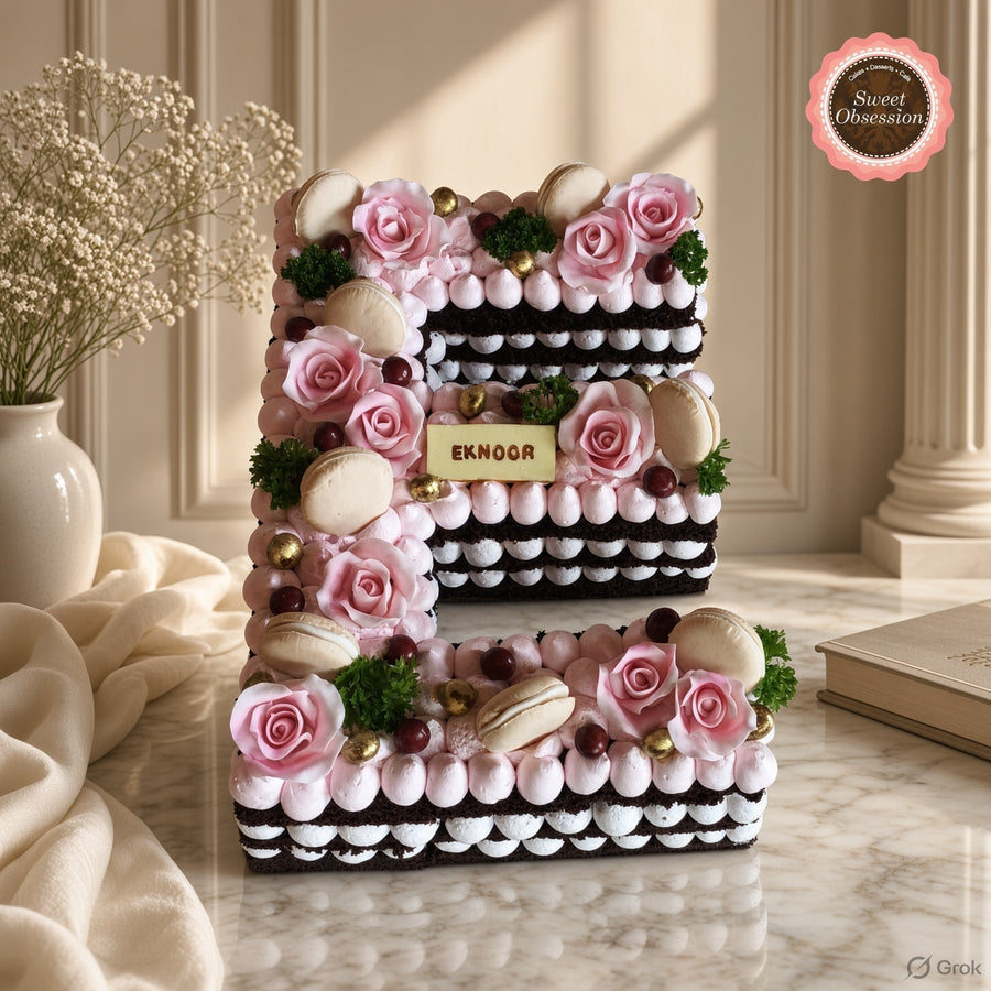 Pink Rose Celebration Cake