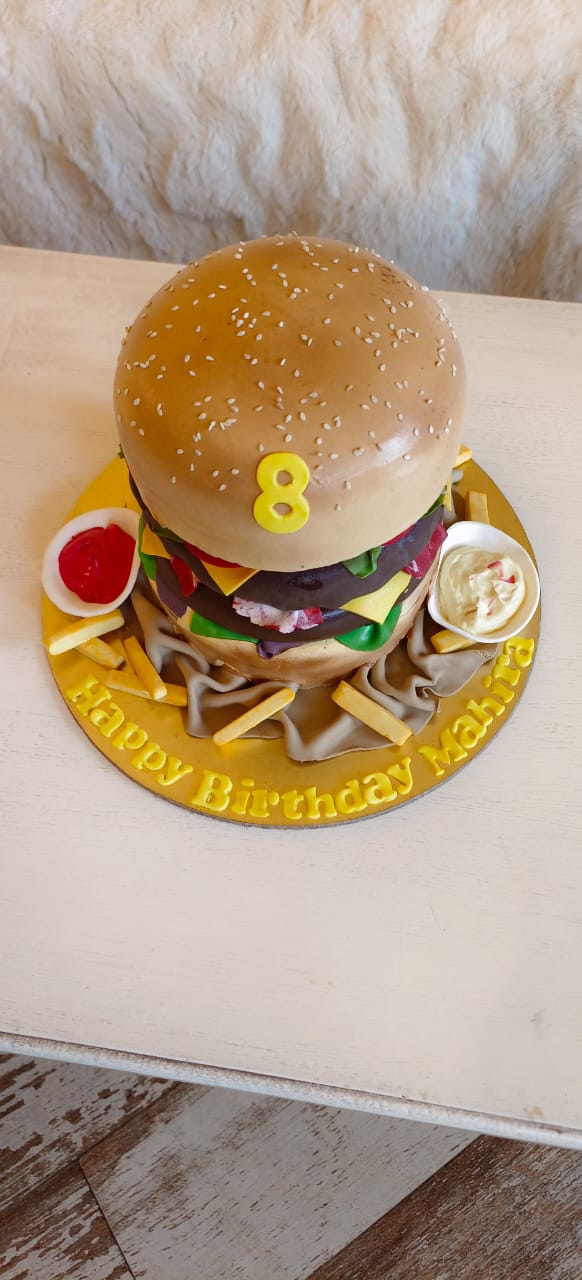 kfc burger fries cake